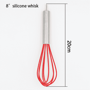 Kitchen Silicone Whisk, Balloon Mini Wire Whisk, Stainless Steel & Silicone Non-Stick Coating Hand Egg Mixer, for Blending Whisking Beating Stirring Cooking Baking