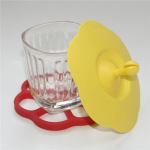 Lovely Silicone Cup Lid, Anti-dust Coffee Mug Cover Drink Cup Cover for Hot and Cold Drink