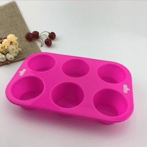 Silicone Muffin Pan, European LFGB Silicone Cupcake Baking Pan, 6 Cup Muffin, Non-Stick Muffin Tray, LFGB Approved Egg Muffin Pan, Food Grade Molds