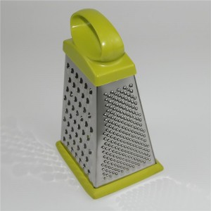 Professional Box Grater, 4-Sided Stainless Steel Large Grater for Parmesan Cheese, Ginger, Vegetables, fruits, chocolate, nuts and more