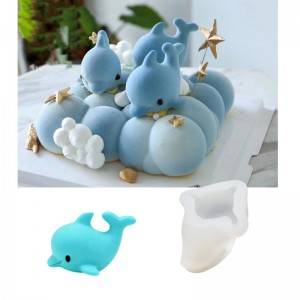Silicone 3D Dolphin Shaped Fondant Mold for Chocolate Cake Handmade Soap Mould Candy Making Pastry Candle DIY Cupcake Dessert Decoration