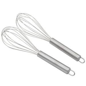Very Sturdy Kitchen Silicone Whisk Balloon Wire Whisk Set Egg Beater for Blending Whisking Beating Stirring Cooking Baking