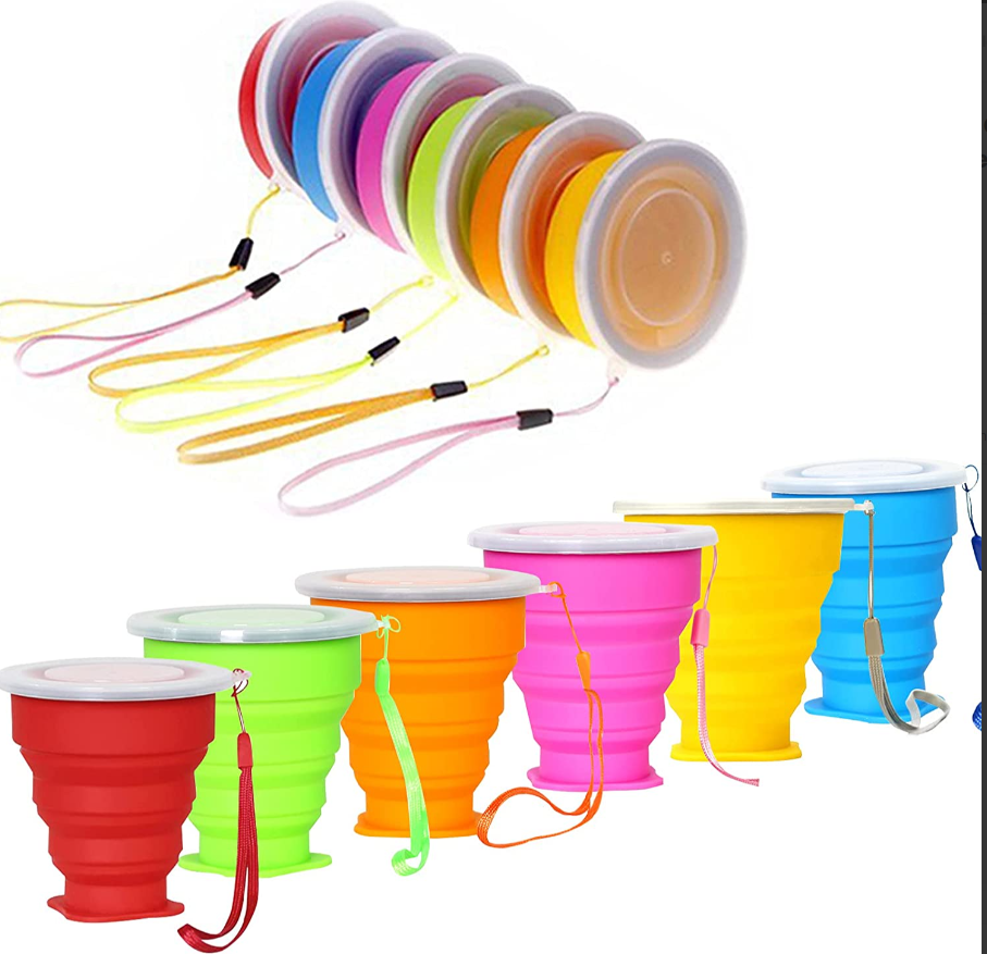 Portable Food Grade Silicone collapsible travelling usage foldable cup Featured Image