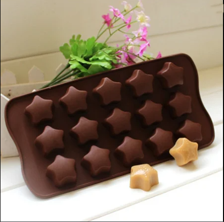 2020 China New Design Silicone Trays - Flexible Star Shaped Silicone Chocolate Molds Space Saving 21*10.7*1.5cm – Jingqi