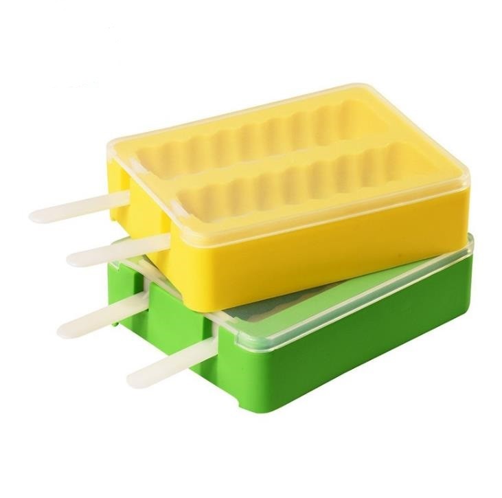 Summer Popsicle Silicone Ice Block Moulds , Stackable Ice Cube Trays PP Material
