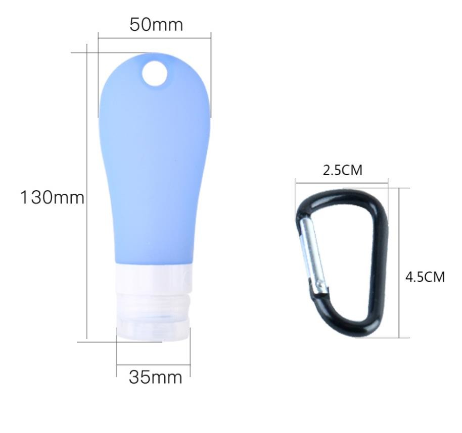 Mini Leak Proof Silicone Travel Packing Bottle Jars Lightweight Plane Carry