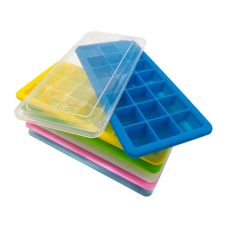 Good quality Food Grade Silicone Ice Cube Trays - Ball Silicone Ice Cube Molds , Personalized Ice Cube Trays Large Square – Jingqi