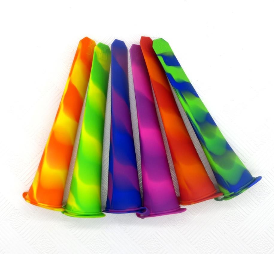 Camo Color Silicone Ice Cube Molds 6 Colors Lolly Design Durable