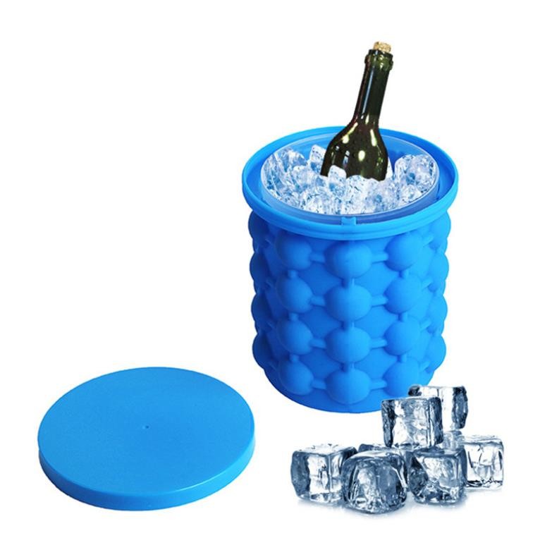 China Cheap price Skull Ice Cubes - Huge Silicone Ice Cube Molds Can  Bucke Custom Colors For Cooling Wine – Jingqi