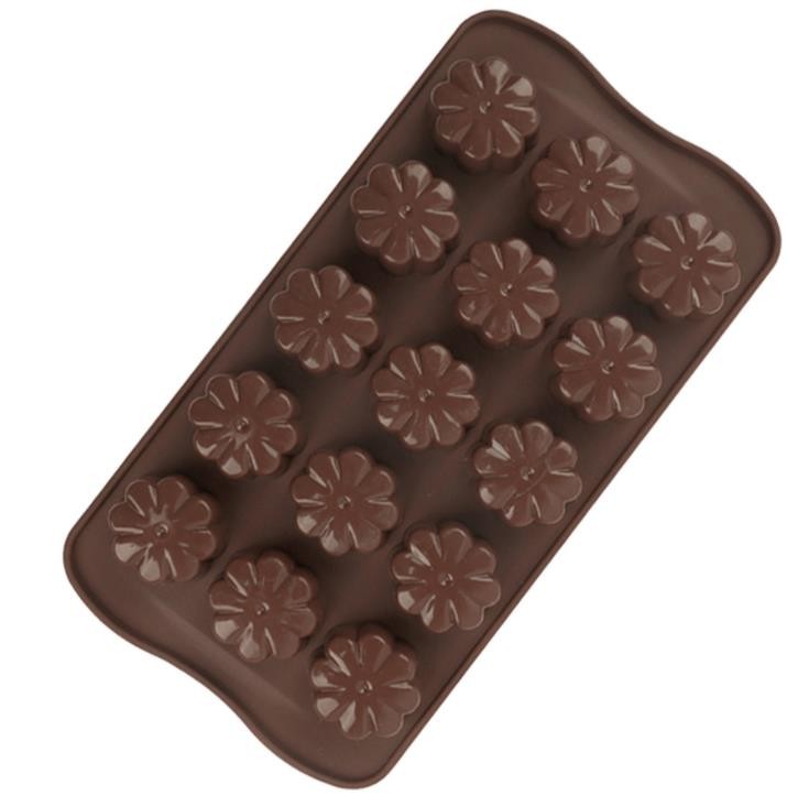Low price for Half Sphere Silicone Baking Mould - Flower Hard Plastic Christmas Chocolate Moulds Food Safe Tasteless – Jingqi