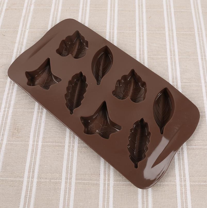 3d Custom Hard Leaf Silicone Candy Molds 8 Cavity Light Weight Easy Cleaning