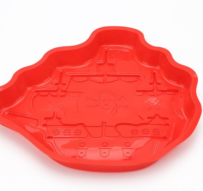 Food Grade Silicone Cake Molds , Silicone Cookie Molds Pirate Boat Shaped