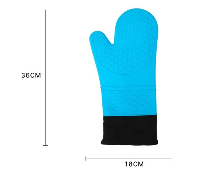 Waterproof Silicone Hand Gloves Cotton Inside Heat Insulation Hand Protection