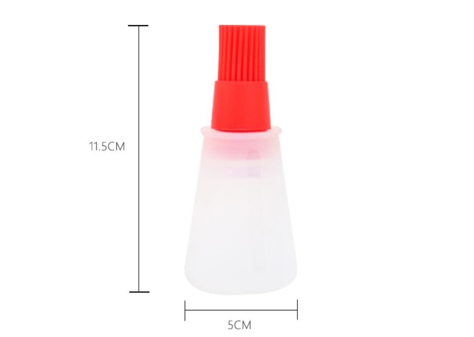 Food Grade BBQ tools silicone Oil white bottle with colorful brush