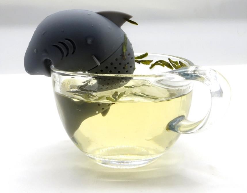 Sea Animal style Shark Shaped Food Grade Silicone Tea Infuser