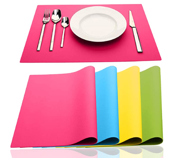 Square Silicone Kids Product Mat , Silicone Placemat Plate Rollable Featured Image