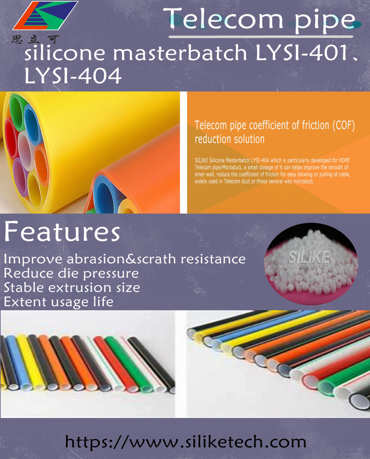 High quality processing of lubricating additives silicone masterbatch
