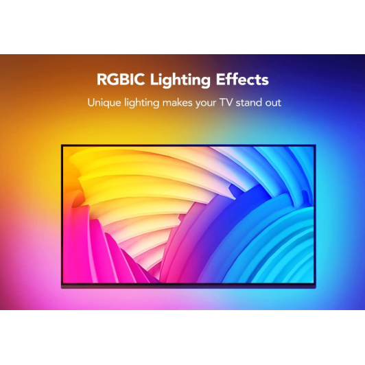 Smart TV LED Backlight, RGBIC TV Backlight , Bluetooth and Wi-Fi Control, Works with Alexa & Google Assistant Featured Image