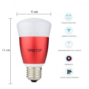 Tuya Smart Wi-Fi LED Bulb,7W RGB, E27 Compatible with , Alexa, Google Home