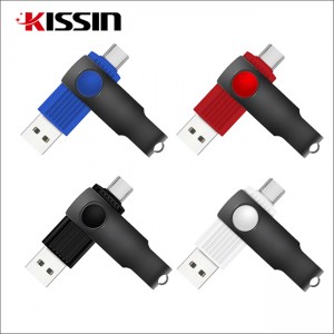 KISSIN U Disk Mobile Phone Computer Type-C Dual-head 16GB 32GB 64GB128GB OTG USB Flash Drive