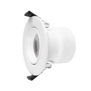 70mm cut-out Plastic Cover Aluminum adjustable Downlight with Lens