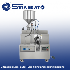 UltraSONIC Semi-Auto Tube Filling and Sealing Machine အလှကုန် ခရင်မ်နှင့် ကပ်ဆေး