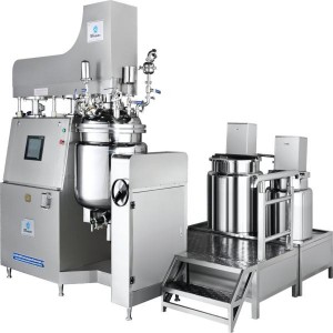 ක්‍රීම් ලෝෂන් සම රැකවරණය සඳහා Touch Screen Control Homogenizer Vacuum Emulsifying Mixer Cosmetic Making Machine Top homogenizernizer Optional
