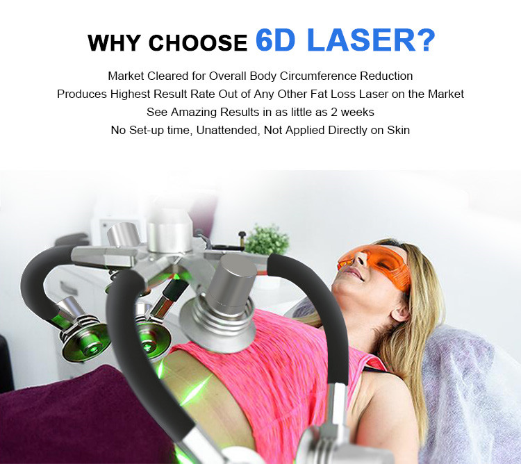 6D laser 532nm wavelength kijani mwanga mafuta hasara mwili slimming Machine