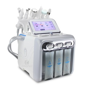 Most Effective Hydradermabrasion 6 In 1 Aquafacial Cosmetic Device Aqua Peeling RF Ultrasound Facial Care Machine