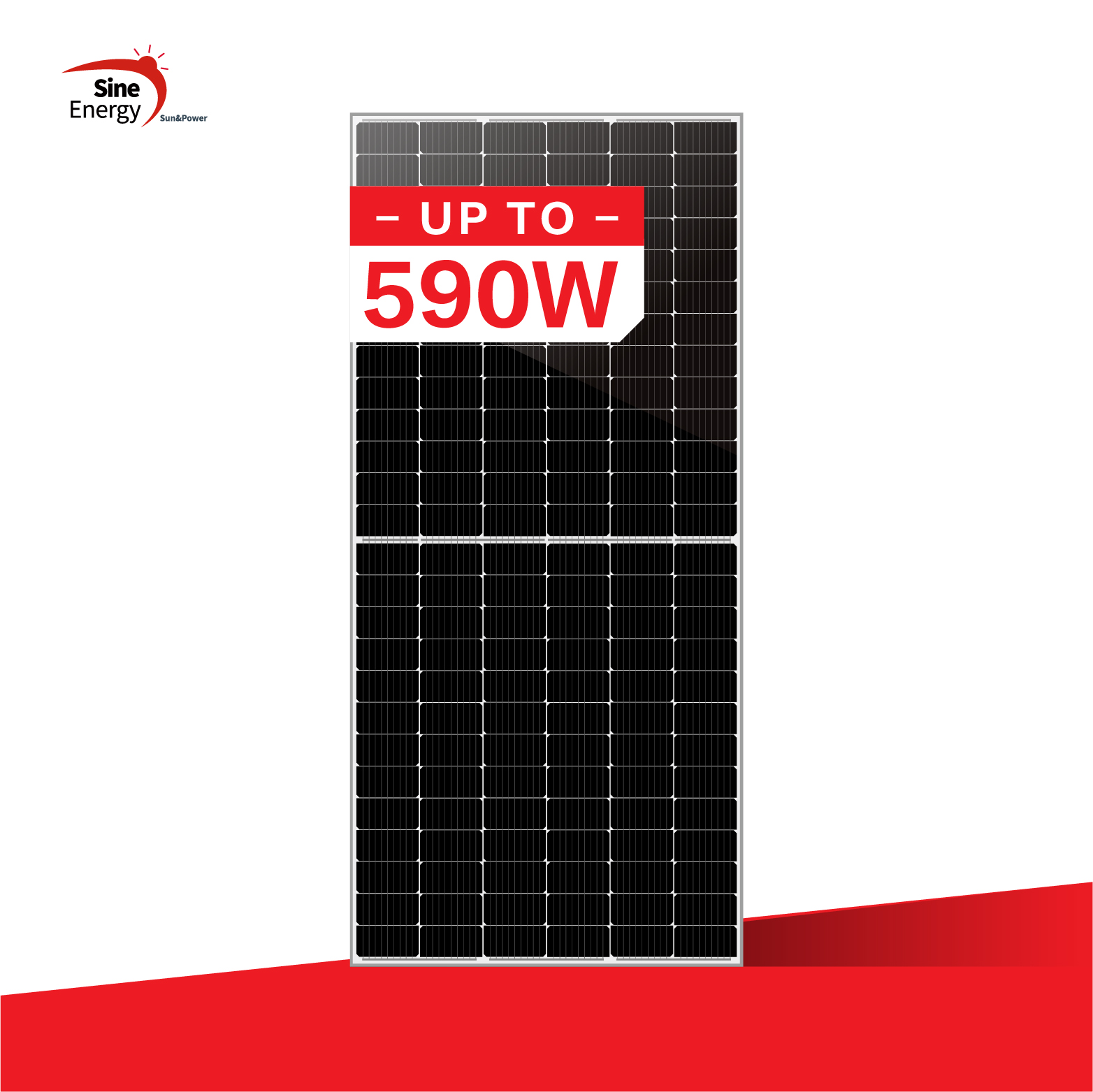 China Transparent Backsheet Bifacial Solar Panel Factories - 156 cells 580W, 585W, 590W, 595W solar panel  – SINE ENERGY