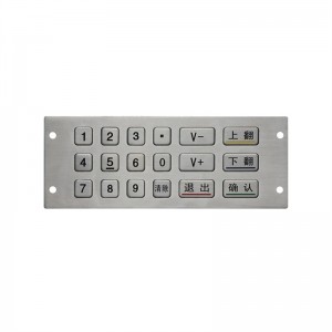 3×6 layout stainless steel keypad for gas station