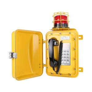 Teléfono industrial impermeable con altofalante e lanterna para Mining Project-JWAT303