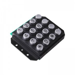 Round keys ip65 waterproof payphone 4×4 keypad B502