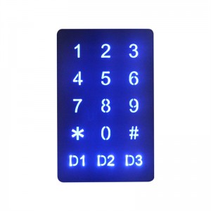 Optical touch 15 keys metal keypad for outdoor safety B809