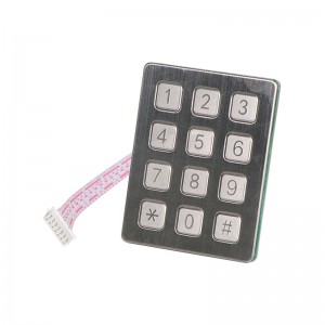 RS232 IP65 keypad tšepe bakeng sa banka sebelisoa B720