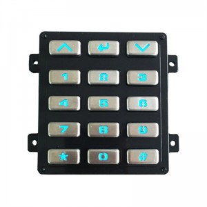 IP65 waterproof LED backlight keypad para sa access control system B882