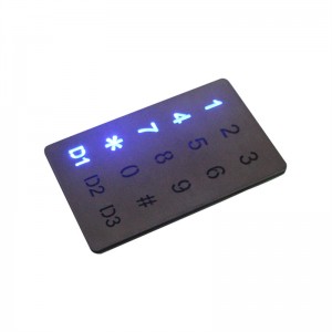 Optical touch 15 keys metal keypad for outdoor safety B809