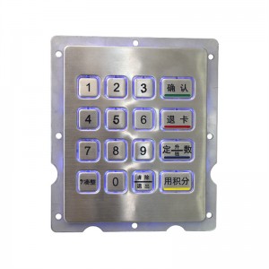 RS232 LED illuminated metal keypad for fuel dispenser B883