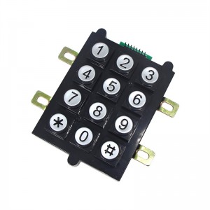 3*4 plastic matrix keypad used for industrial telephone B102