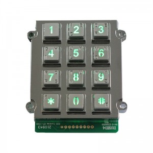 Control de acceso RS485 teclado numérico iluminado industrial resistente B661