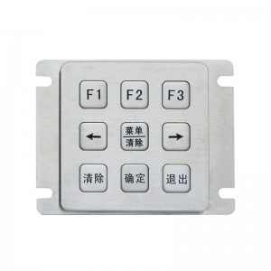 Keypad sistem kontrol industri 3×3 baja tahan karat B764