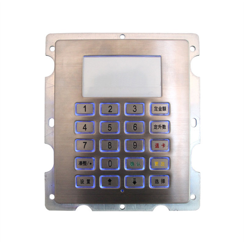 LED backlight rugged metal keypad for fuel dispenser B802 Featured Image