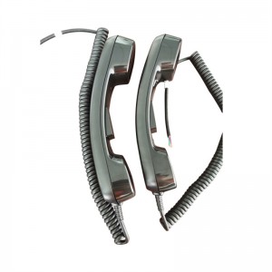 PTT handset with aviation connector for air traffic management system