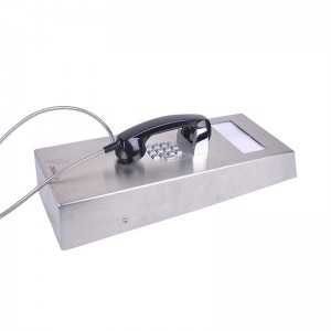 Vandal resistant stainless steel Big Size Prison Wall mount Telephone for Jail