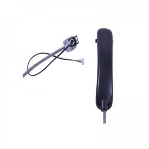 Resistant handset with reed switch for public telephones