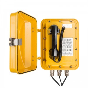 Industriell Voip Sip Explosionssäker telefon med blixtljus och hornhögtalare för gruvdrift-JWAT903