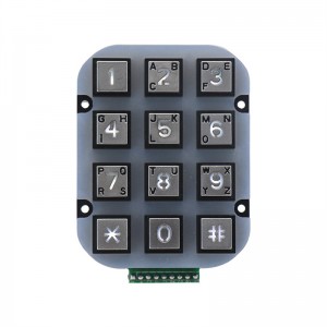 Metal 4*3 industrial waterproof outdoor keypad B663
