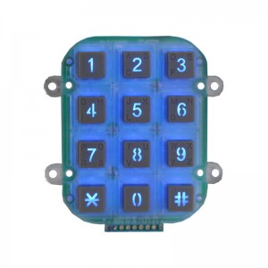 Plastic material keypad for access control system with LED backlight B202