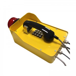 Teléfono industrial resistente á intemperie con luz de advertencia para o proxecto ferroviario-JWAT310