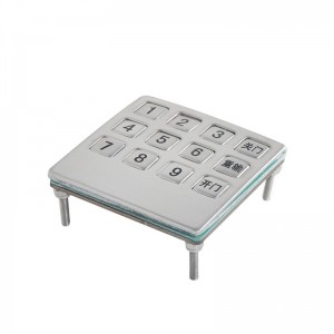 12 Schlësselen digital Edelstahl Tastatur fir Strongbox B706
